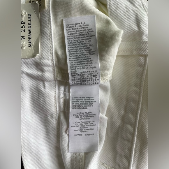 New Madewell Superwide-Leg Jeans White Size W25P - Picture 14 of 15